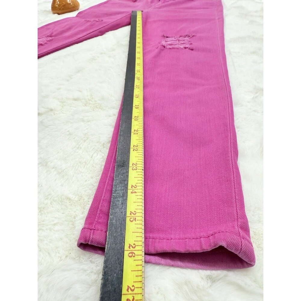 LAUREN RALPH LAUREN Dark Pink Denim Premier Skinny Cropped Ankle Jeans ~ 8 - Picture 12 of 16